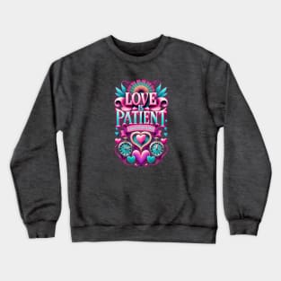 LOVE IS PATIENT 1 Corinthians 13:4 Crewneck Sweatshirt